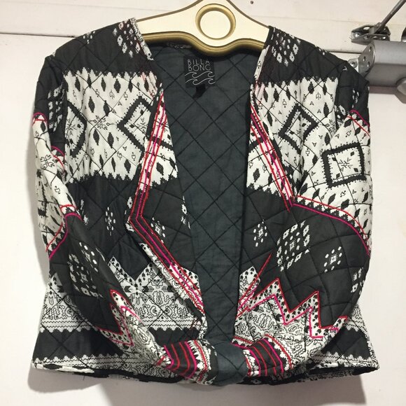 BILLABONG OPEN FRONT CROPPED QUILTED JACKETS SIZE M - Picture 4 of 9